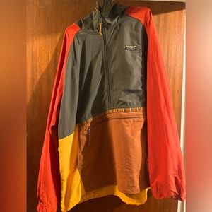 Llbean colorblock pullover anorak.